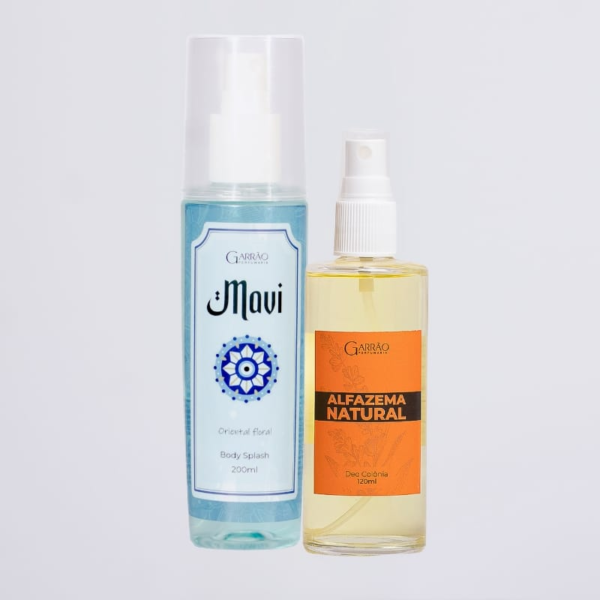 Garrão Perfumaria Rio de Janeiro Kit Body Splash Mavi + Colônia Alfazema 120ml