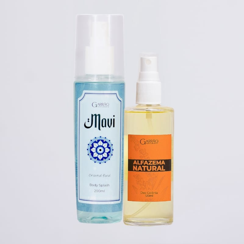 Garrão Perfumaria Rio de Janeiro Kit Body Splash Mavi + Colônia Alfazema 120ml