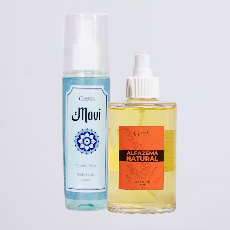 Garrão Perfumaria Rio de Janeiro Kit Body Splash Mavi + Colônia Alfazema 250ml